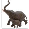 imageDeco 79 Polystone Elephant Decorative Sculpture Home Decor Statue Accent Figurine 17quot x 4quot x 8quot BlackBrown