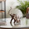 imageDeco 79 Polystone Elephant Decorative Sculpture Home Decor Statue Accent Figurine 17quot x 4quot x 8quot BlackBrown