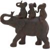 imageDeco 79 Polystone Elephant Decorative Sculpture Home Decor Statue Accent Figurine 17quot x 4quot x 8quot BlackBrown