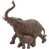 imageDeco 79 Polystone Elephant Decorative Sculpture Home Decor Statue Accent Figurine 17quot x 4quot x 8quot BlackBrown