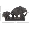 imageDeco 79 Polystone Elephant Decorative Sculpture Home Decor Statue Accent Figurine 17quot x 4quot x 8quot BlackBrown
