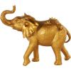 imageDeco 79 Polystone Elephant Decorative Sculpture Home Decor Statue Accent Figurine 17quot x 4quot x 8quot BlackGold