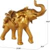 imageDeco 79 Polystone Elephant Decorative Sculpture Home Decor Statue Accent Figurine 17quot x 4quot x 8quot BlackGold