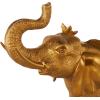imageDeco 79 Polystone Elephant Decorative Sculpture Home Decor Statue Accent Figurine 17quot x 4quot x 8quot BlackGold