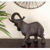 imageDeco 79 Polystone Elephant Decorative Sculpture Home Decor Statue Accent Figurine 17quot x 4quot x 8quot BlackGray