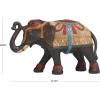 imageDeco 79 Polystone Elephant Decorative Sculpture Home Decor Statue Accent Figurine 17quot x 4quot x 8quot BlackMulti Colored