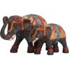 imageDeco 79 Polystone Elephant Decorative Sculpture Home Decor Statue Accent Figurine 17quot x 4quot x 8quot BlackMulti Colored