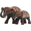 imageDeco 79 Polystone Elephant Decorative Sculpture Home Decor Statue Accent Figurine 17quot x 4quot x 8quot BlackMulti Colored