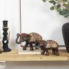 imageDeco 79 Polystone Elephant Decorative Sculpture Home Decor Statue Accent Figurine 17quot x 4quot x 8quot BlackMulti Colored