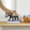 imageDeco 79 Polystone Elephant Decorative Sculpture Home Decor Statue Accent Figurine 17quot x 4quot x 8quot BlackMulti Colored