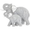 imageDeco 79 Polystone Elephant Decorative Sculpture Home Decor Statue Accent Figurine 17quot x 4quot x 8quot BlackSilver