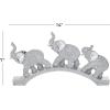 imageDeco 79 Polystone Elephant Decorative Sculpture Home Decor Statue Accent Figurine 17quot x 4quot x 8quot BlackSilver
