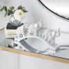 imageDeco 79 Polystone Elephant Decorative Sculpture Home Decor Statue Accent Figurine 17quot x 4quot x 8quot BlackSilver