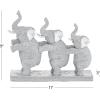 imageDeco 79 Polystone Elephant Decorative Sculpture Home Decor Statue Accent Figurine 17quot x 4quot x 8quot BlackSilver