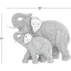 imageDeco 79 Polystone Elephant Decorative Sculpture Home Decor Statue Accent Figurine 17quot x 4quot x 8quot BlackSilver
