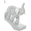 imageDeco 79 Polystone Elephant Decorative Sculpture Home Decor Statue Accent Figurine 17quot x 4quot x 8quot BlackSilver