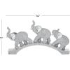 imageDeco 79 Polystone Elephant Decorative Sculpture Home Decor Statue Accent Figurine 17quot x 4quot x 8quot BlackSilver