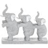 imageDeco 79 Polystone Elephant Decorative Sculpture Home Decor Statue Accent Figurine 17quot x 4quot x 8quot BlackSilver
