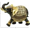 imageDeco 79 Polystone Elephant Handmade Decorative Sculpture Home Decor Statue Accent Figurine 10quot x 4quot x 9quot BrownGold white brown