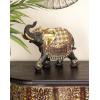 imageDeco 79 Polystone Elephant Handmade Decorative Sculpture Home Decor Statue Accent Figurine 10quot x 4quot x 9quot BrownGold white brown