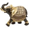 imageDeco 79 Polystone Elephant Handmade Decorative Sculpture Home Decor Statue Accent Figurine 10quot x 4quot x 9quot BrownGold white brown