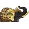 imageDeco 79 Polystone Elephant Handmade Decorative Sculpture Home Decor Statue Accent Figurine 10quot x 4quot x 9quot BrownGold white brown
