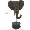 imageDeco 79 Polystone Elephant Sculpture 15quot x 9quot x 27quot Black