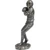 imageDeco 79 Polystone Football Player Decorative Sculpture Home Decor Statue Accent Figurine 6quot x 6quot x 16quot SilverSilver