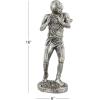 imageDeco 79 Polystone Football Player Decorative Sculpture Home Decor Statue Accent Figurine 6quot x 6quot x 16quot SilverSilver