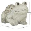 imageDeco 79 Polystone Frog Decorative Garden Sculpture Indoor Outdoor Garden Statue Outdoor Sculpture 12quot x 8quot x 8quot Light Gray