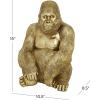 imageDeco 79 Polystone Gorilla Decorative Sculpture Home Decor Statue Accent Figurine 11quot x 9quot x 15quot Gold