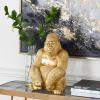 imageDeco 79 Polystone Gorilla Decorative Sculpture Home Decor Statue Accent Figurine 11quot x 9quot x 15quot Gold