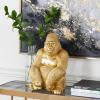 imageDeco 79 Polystone Gorilla Decorative Sculpture Home Decor Statue Accent Figurine 11quot x 9quot x 15quot Gold