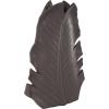 imageDeco 79 Polystone Leaf Decorative Vase Curved Metallic Centerpiece Vase Flower Vase for Home Decoration 9quot x 4quot x 14quot GoldBlack