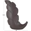 imageDeco 79 Polystone Leaf Decorative Vase Curved Metallic Centerpiece Vase Flower Vase for Home Decoration 9quot x 4quot x 14quot GoldBlack