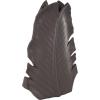 imageDeco 79 Polystone Leaf Decorative Vase Curved Metallic Centerpiece Vase Flower Vase for Home Decoration 9quot x 4quot x 14quot GoldBlack