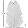 imageDeco 79 Polystone Leaf Decorative Vase Curved Metallic Centerpiece Vase Flower Vase for Home Decoration 9quot x 4quot x 14quot GoldWhite