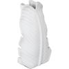 imageDeco 79 Polystone Leaf Decorative Vase Curved Metallic Centerpiece Vase Flower Vase for Home Decoration 9quot x 4quot x 14quot GoldWhite