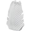 imageDeco 79 Polystone Leaf Decorative Vase Curved Metallic Centerpiece Vase Flower Vase for Home Decoration 9quot x 4quot x 14quot GoldWhite