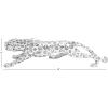 imageDeco 79 Polystone Leopard Decorative Sculpture Home Decor Statue Accent Figurine 48quot x 11quot x 12quot SilverSilver
