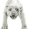 imageDeco 79 Polystone Leopard Decorative Sculpture Home Decor Statue Accent Figurine 48quot x 11quot x 12quot SilverSilver