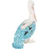 imageDeco 79 Polystone Pelican Decorative Sculpture Textured Home Decor Statue with Red Feathers and Round Blocks Accent Figurine 8quot x 4quot x 13quot RedBlue