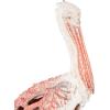 imageDeco 79 Polystone Pelican Decorative Sculpture Textured Home Decor Statue with Red Feathers and Round Blocks Accent Figurine 8quot x 4quot x 13quot RedRed