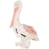 imageDeco 79 Polystone Pelican Decorative Sculpture Textured Home Decor Statue with Red Feathers and Round Blocks Accent Figurine 8quot x 4quot x 13quot RedRed