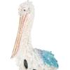 imageDeco 79 Polystone Pelican Decorative Sculpture Textured Home Decor Statue with Red Feathers and Round Blocks Accent Figurine 8quot x 4quot x 13quot RedBlue