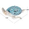 imageDeco 79 Polystone Pelican Decorative Sculpture Textured Home Decor Statue with Red Feathers and Round Blocks Accent Figurine 8quot x 4quot x 13quot RedBlue