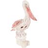 imageDeco 79 Polystone Pelican Decorative Sculpture Textured Home Decor Statue with Red Feathers and Round Blocks Accent Figurine 8quot x 4quot x 13quot RedRed