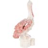 imageDeco 79 Polystone Pelican Decorative Sculpture Textured Home Decor Statue with Red Feathers and Round Blocks Accent Figurine 8quot x 4quot x 13quot RedRed
