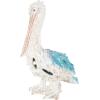 imageDeco 79 Polystone Pelican Decorative Sculpture Textured Home Decor Statue with Red Feathers and Round Blocks Accent Figurine 8quot x 4quot x 13quot RedBlue