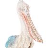 imageDeco 79 Polystone Pelican Decorative Sculpture Textured Home Decor Statue with Red Feathers and Round Blocks Accent Figurine 8quot x 4quot x 13quot RedBlue